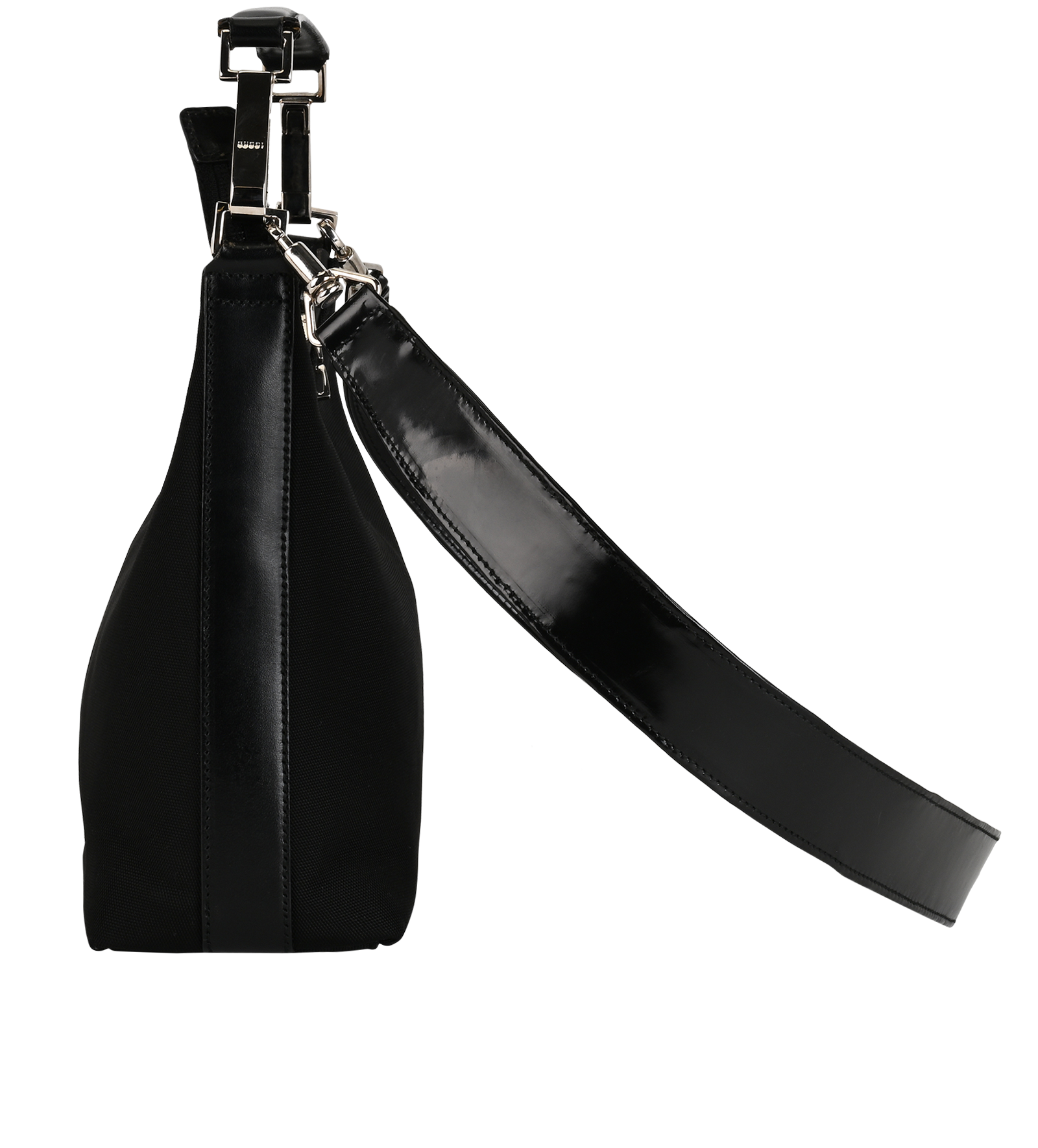 Vintage Jackie Shoulder Bag, &pound;275, Handbags, Black, Leather, Bottom view